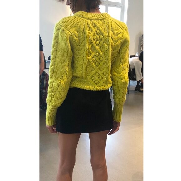 Isabel Marant "Milford" Cable Knit Sweater in Yellow, size 38 (size small ish) - Picture 7 of 7